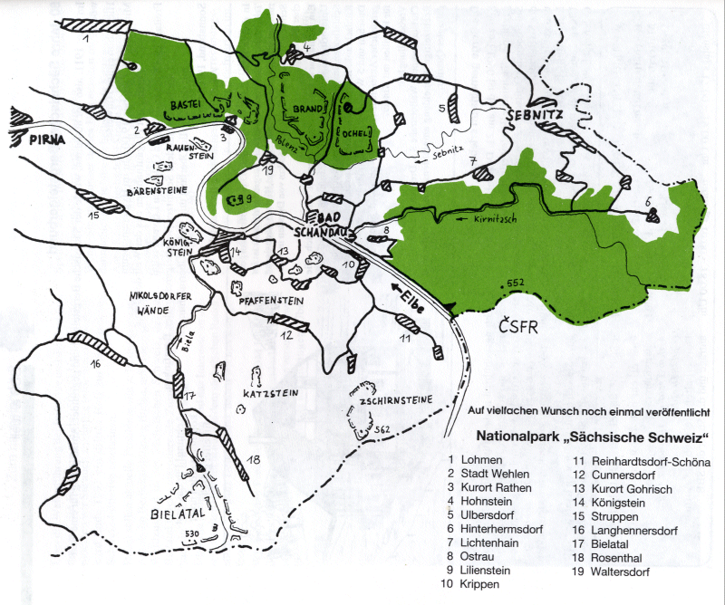 Karte des Nationalparks 