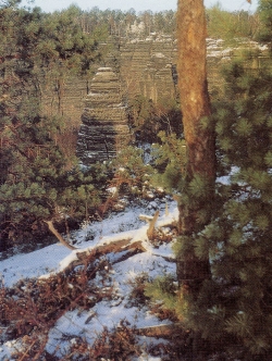 Einer der bekanntesten Felsen im Prebischtorgebiet: Der schlamke Zuckerhut