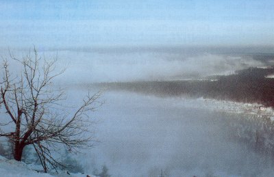 14.12.96: Rauhfrost am Lugstein. Vom abgebildeten Rauhfrost wurde eine Probe entnommen und analysiert. Siehe Tabelle 7, LR 14.12.96.