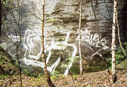 Stacheldraht an der Brandaussicht